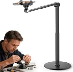 Overhead Phone Stand for Desk, Heavy Duty Aluminum Overhead Phone Tripod with Flexible Long Arm, 360° Rotating Phone Holder for Filming Overhead, Drawing, Cooking – Perfect for Creators(Magnetic)