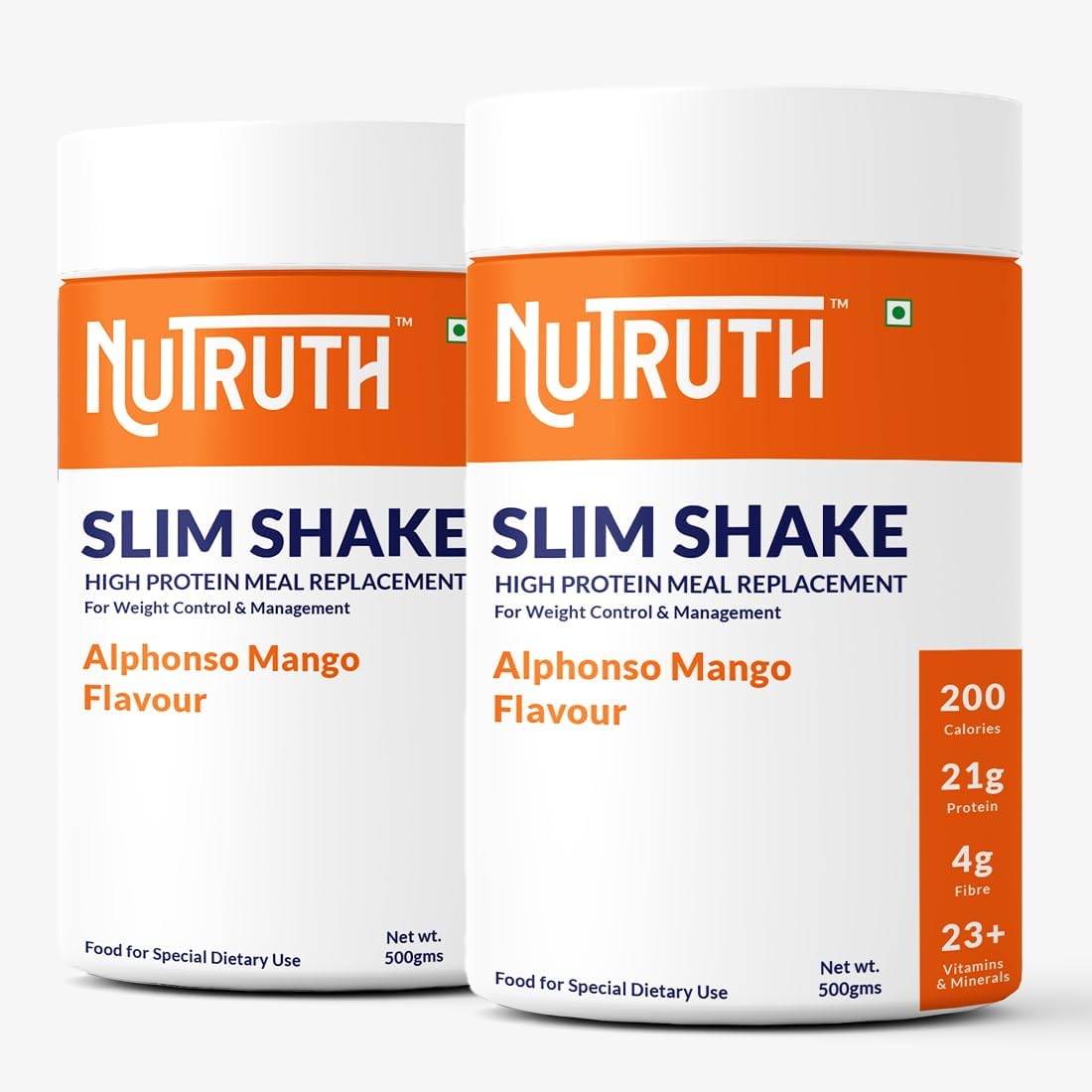 High Protein Meal Replacement Shakes | Weight Control & Management Protein Shake | for Men & Women Alphonso Mango Shake Each Flavour - 500g (Pack of 2)-image-30