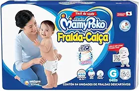 MamyPoko Fralda-Calça Premium Seca G 60 Unidades