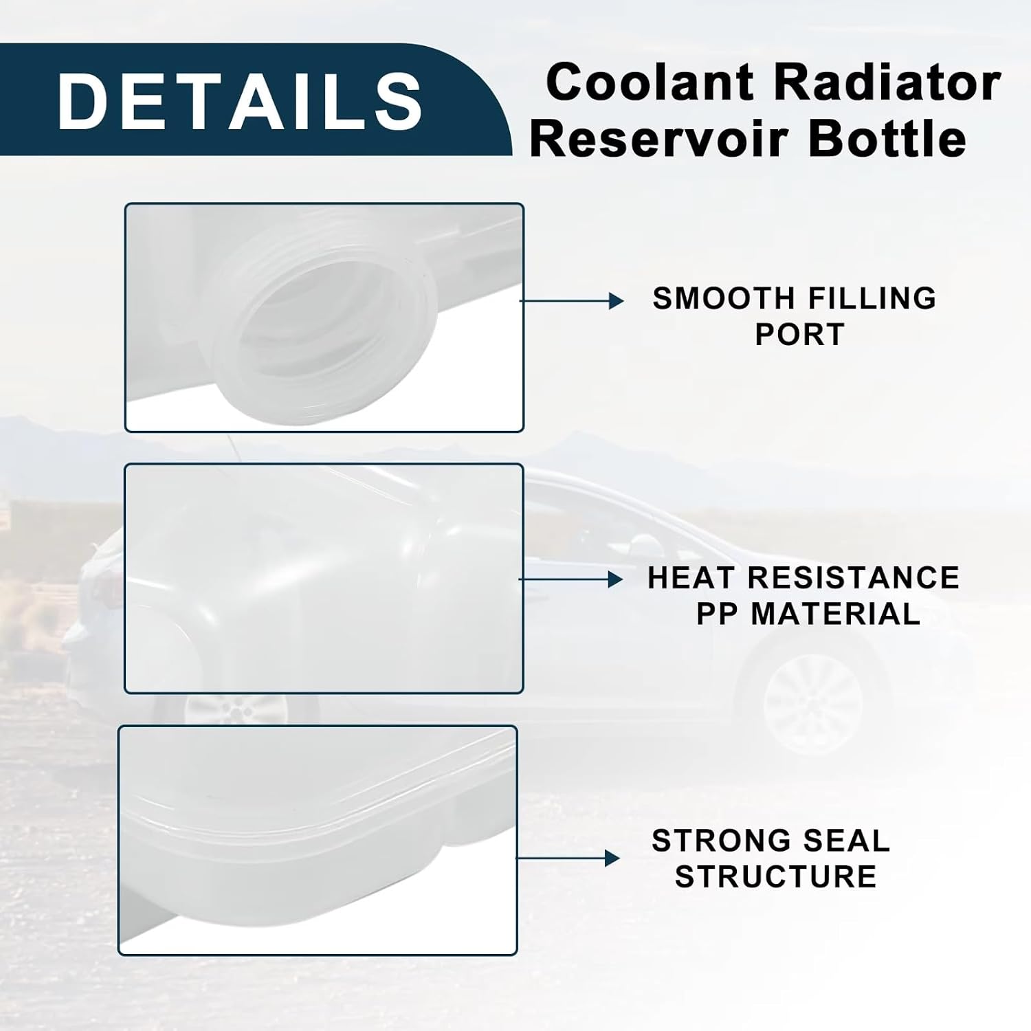 Coolant Recovery Tank Leak Proof Heat Resistant For Astra J MK6 2009-2024