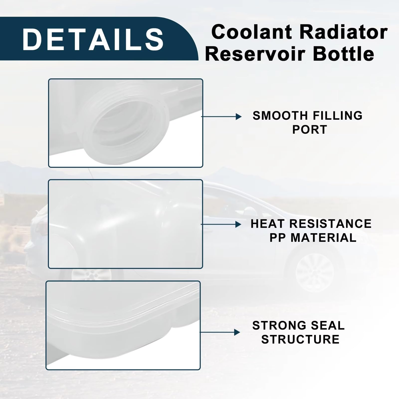 Repuestos para Toyota RAV4 2009-2018: Depósito de expansión de refrigerante, Botella de anticongelante 16470-0H100