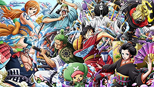 ZH Personaje De Anime Puzzles, Rompecabezas De Madera, 1000 Piezas One Piece Jigsaw De Clásicos,...