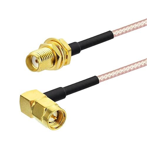 Miniatura 10 de Bingfu SMA - Cable de extensión de antena hembra para mamparo SMA macho RG316 de 6 pulgadas, 5.9in, paquete de 2 unidades compatible con router 4G