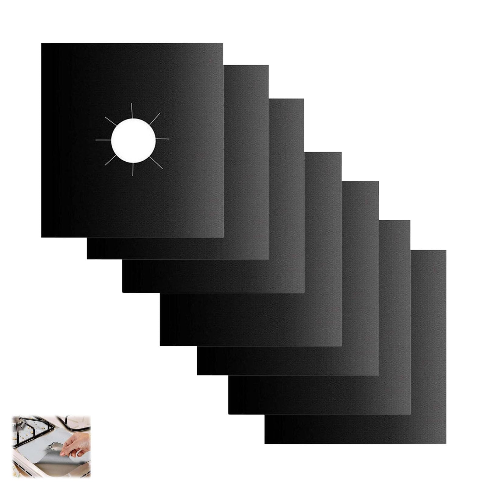 Gas Hob Protectors, Reusable Stovetop Burner Protector, Gas Hob Cover, Heat-Resistant Stovetop Sheets, Easy-Clean Surface, Non-Stick Gas Stove Mats for Cookers Fast Kitchen Cleaning