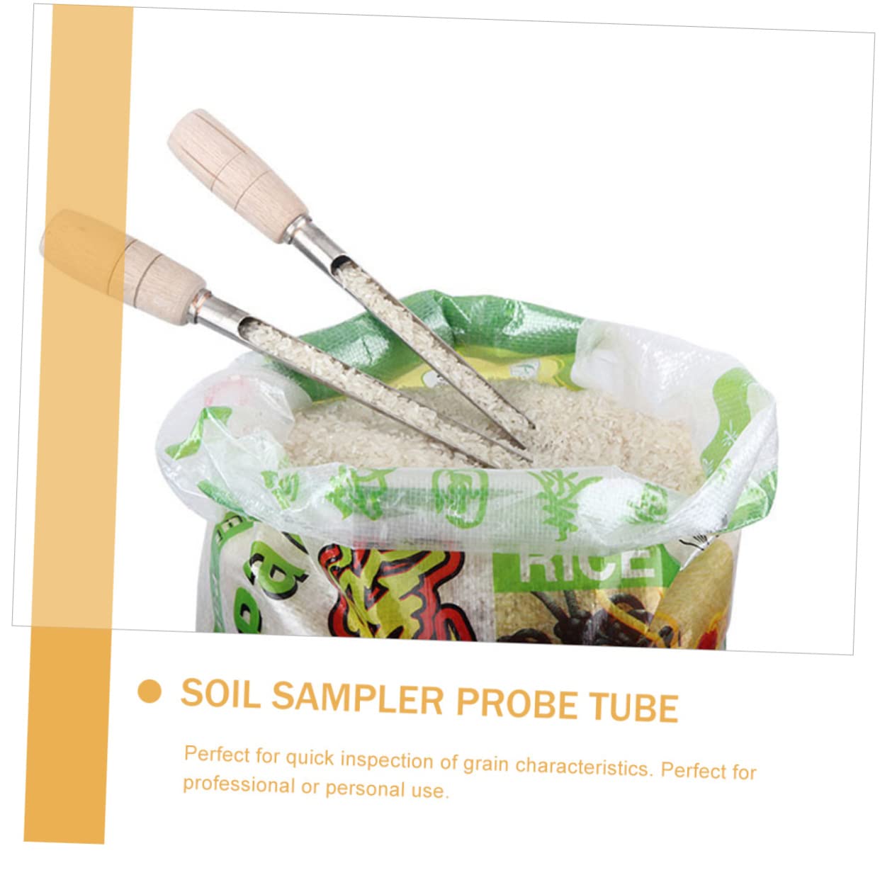 Powder Sampling Tube With Wooden Handle SaditY 4-Piece Stainless Steel ...