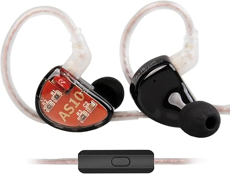 KZ AS10 Pure 5 Balanced Armature 5BA Earphone, Musician in Ear Monitor Headphone High Fidelity HiFi Headset with Microphone, Black...