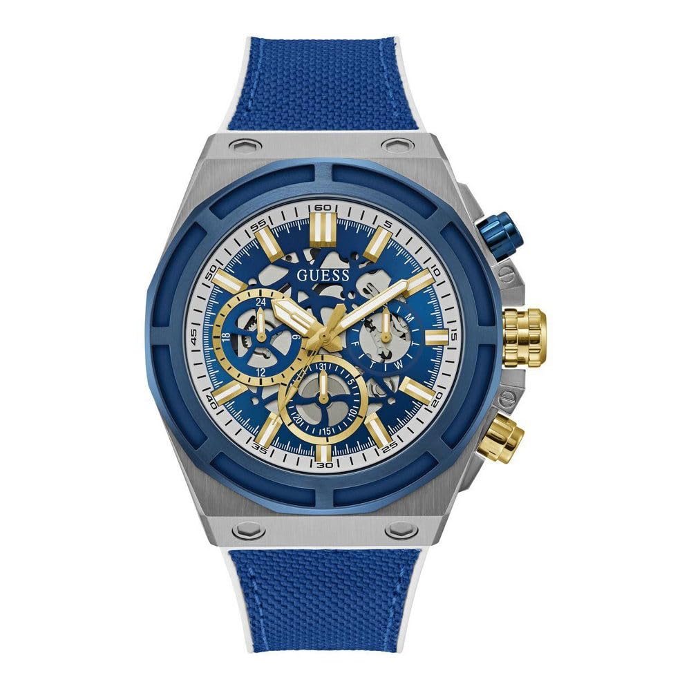 GUESS Analog Blue Dial Mens Silicone Blue Band Watch-Gw0713G1 (B0CRF857VM) Amazon Price History, Amazon Price Tracker