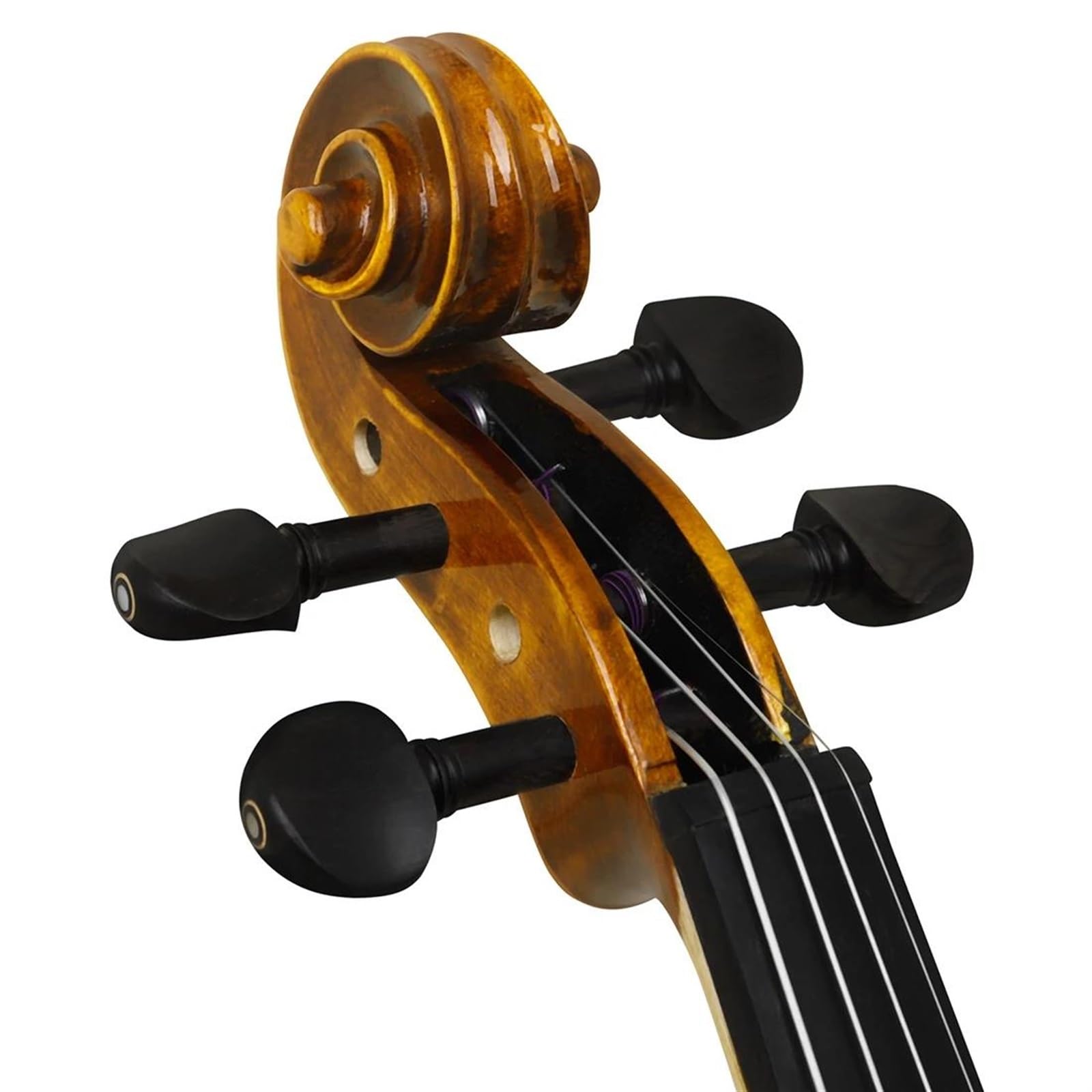 Violino 4/4 Pannello In Abete Rosso Fondo In Acero Tastiera In Ebano Con Corde Per Arco Accordatore Parti E Accessori Per (Set 1)