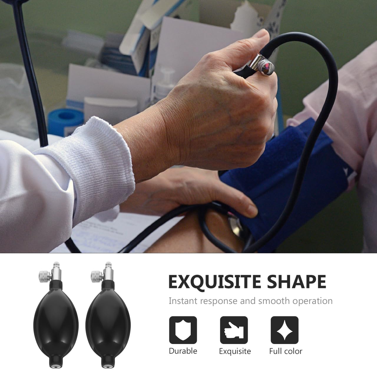 Healeved Kit Gonflage 2 Pièces Poignée De Gonflage Avec Valve De Contrôle D'Air Pour Tensiomètre Sphygmomanomètre Ampoules De Manuelles Latex