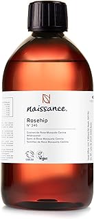 Naissance Aceite Vegetal de Rosa Mosqueta (No. 246) 450ml - Natural, Vegano, Sin Hexano y no OGM - Hidrata y Nutre Todo Tipo de Pieles, el Cabello y las Uñas