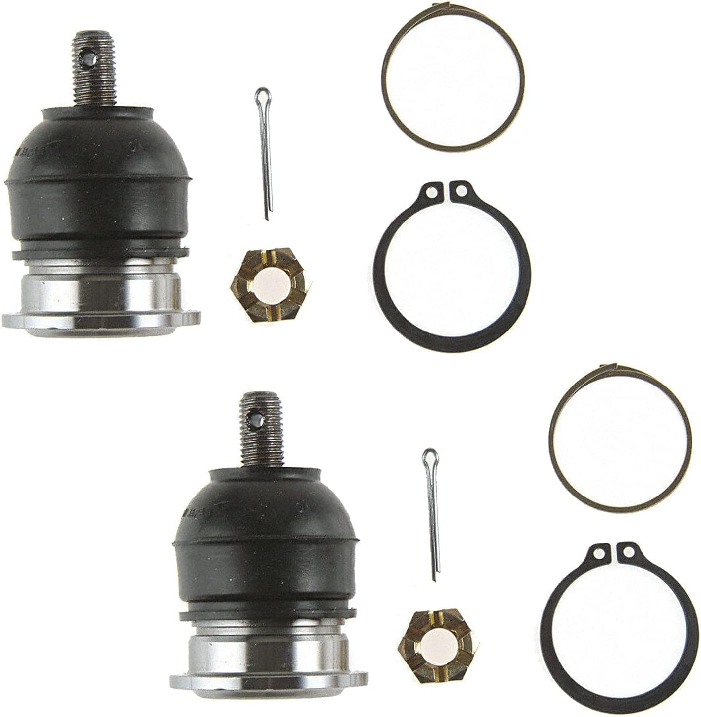 Detroit Axle - Front 6pc Suspension Kit for 92-00 Honda Civic, 2 Stabilizer Sway Bar Links 4 Lower & Upper Ball Joints 1992 1993 1994 1995 1996 1997 1998 1999 2000 Replacement