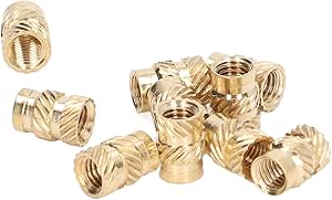 100Pcs M3/M4/M5 Female Thread Brass Knurled Threaded Insert Embed Parts ...