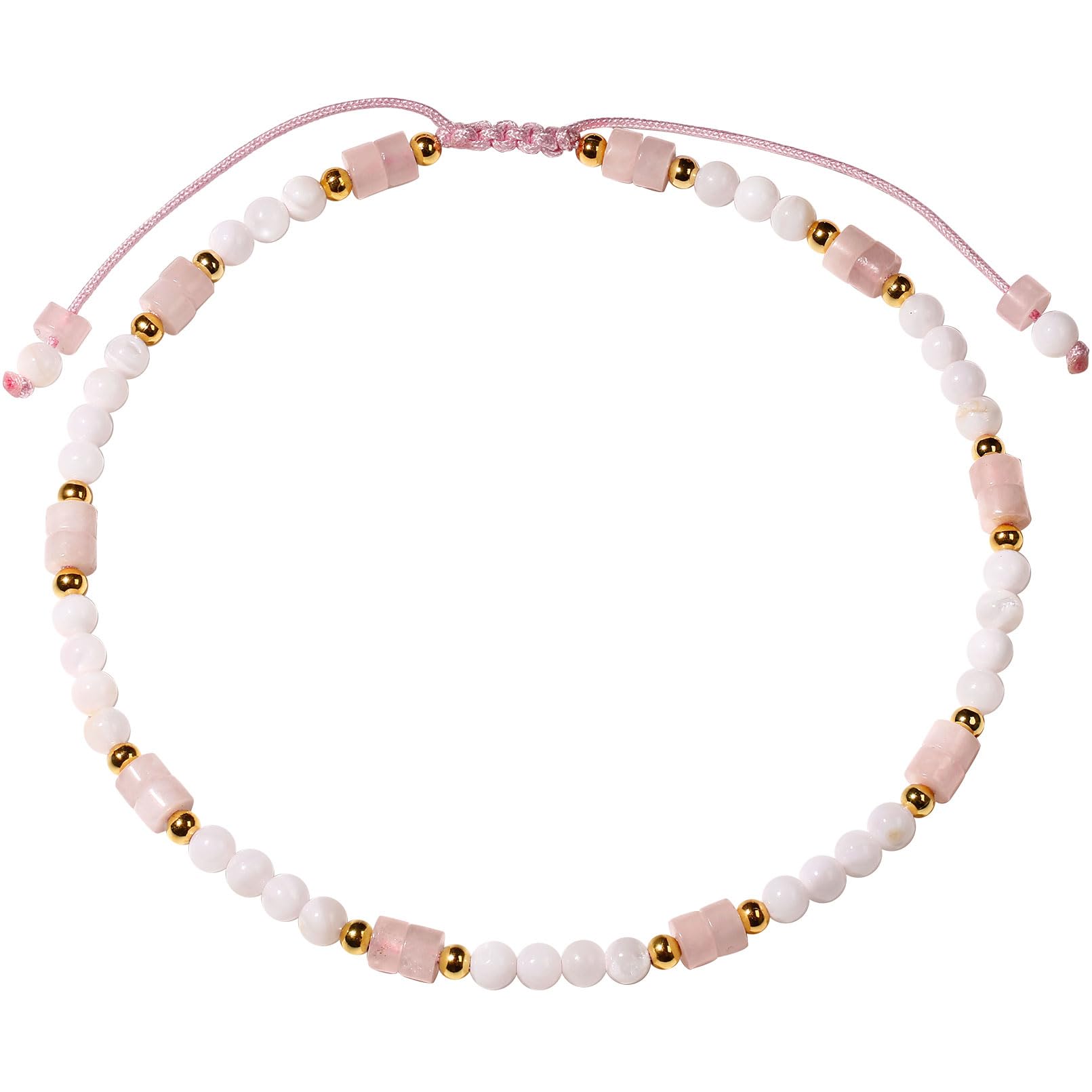 Tobillera bohemia de concha blanca hecha a mano para la playa 8