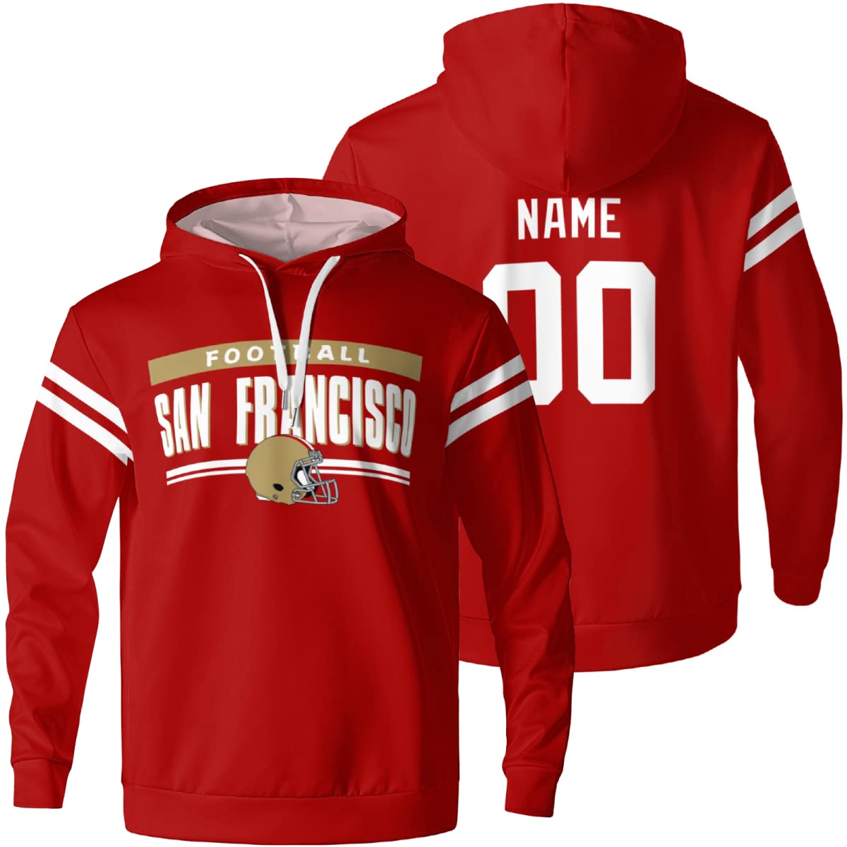 ANTKINGHoodies Personalized Sweatshirt Customized Any Name Any Number Gifts for Men Kids