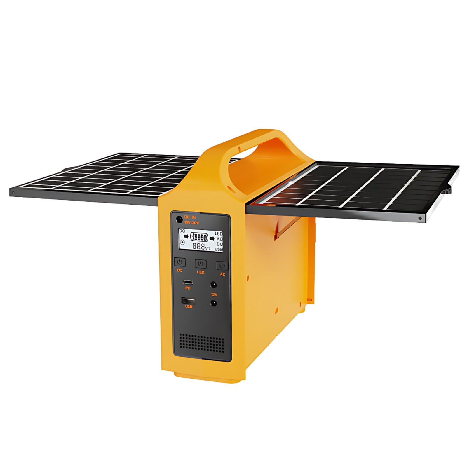 Przenośna Stacja Zasilania Akumulatorowa Solarny Generator Zapasowy Z Panelami Słonecznymi, 100 W 76.8 Wh, Do Użytku Na Zewnątrz, Kempingu, Podróży, Polowania, Zaciemnienia, Wędrówek