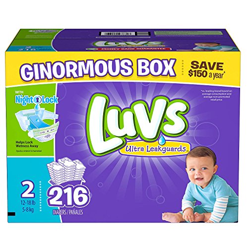 Image of Luvs Diapers, Size 2, 216 Count