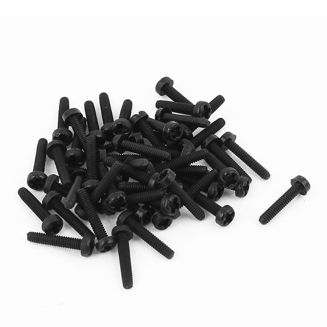 Uxcell Black Sourcing Map M2 X 10Mm Nylon Phillips Cross Pan Head Machine Screws 50 Pcs