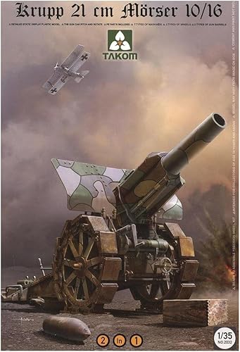 TAKOM Krupp 21cm Morser 1016Modelo Kit (escala 135)