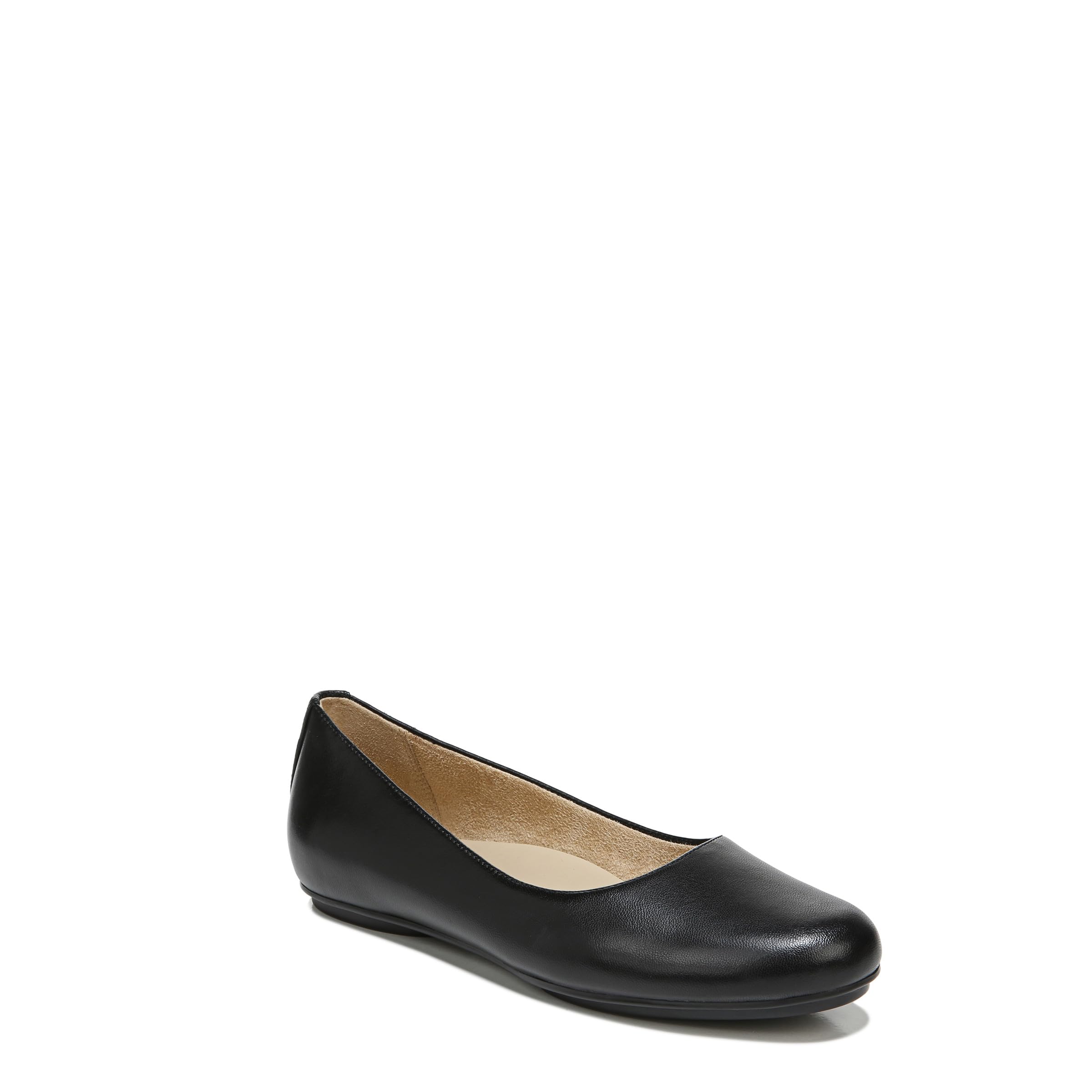 Naturalizer Maxwell Womens Leather Flat Loafers Walking Shoes for All-Day Comfort Wide Fit