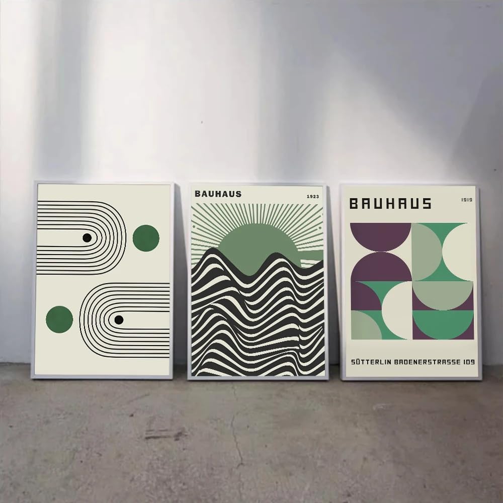 WUHBCZ Canvas Paints-Abstract Lines, Geometric Color Blocks, Modern Nordic Canvas Print Painting Pictures Artwork for Living Office Dining Room Porch Home Decor-60 * 70cm/3PCS (No Frame)