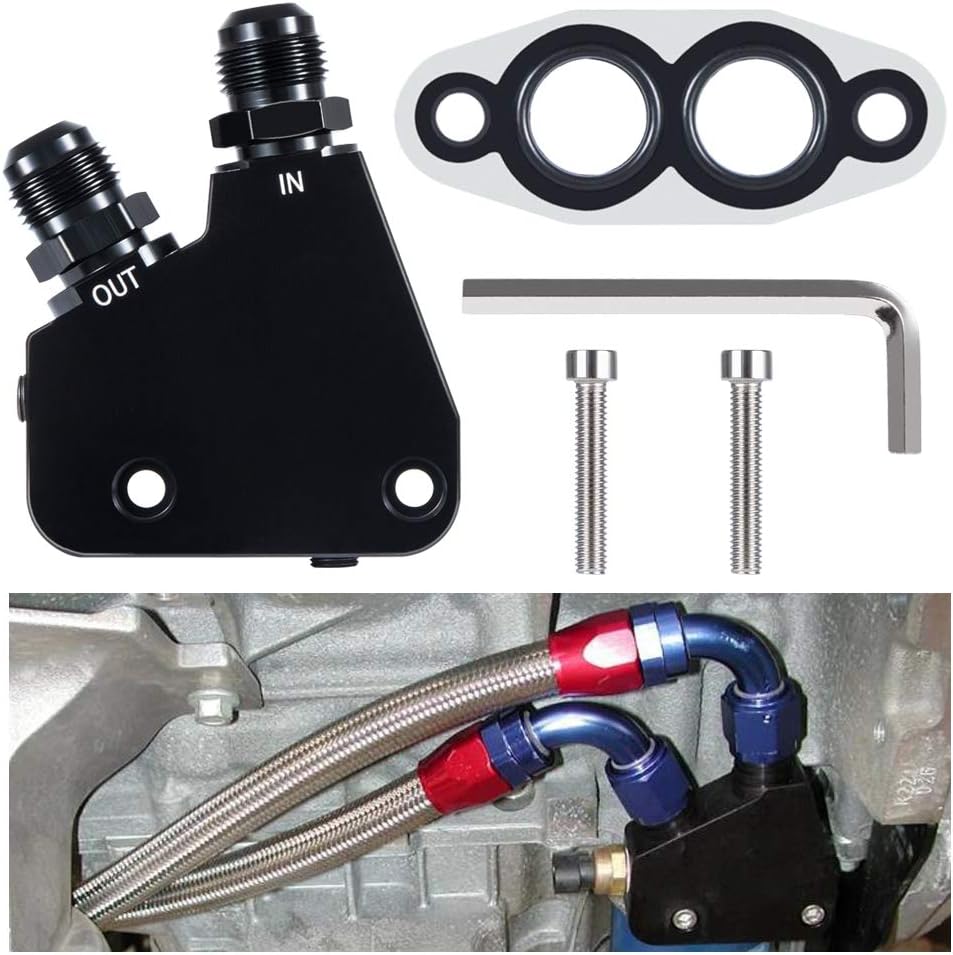 Engine Oil Cooler Adapter Kit - Suitable for GM LS LS1 LS2 LS3 LS6 LS7 LS9 2005-2019 Corvette (5-Pack)