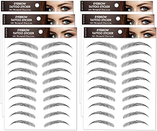 6 hojas de calcomanías de tatuaje de cejas, c...
