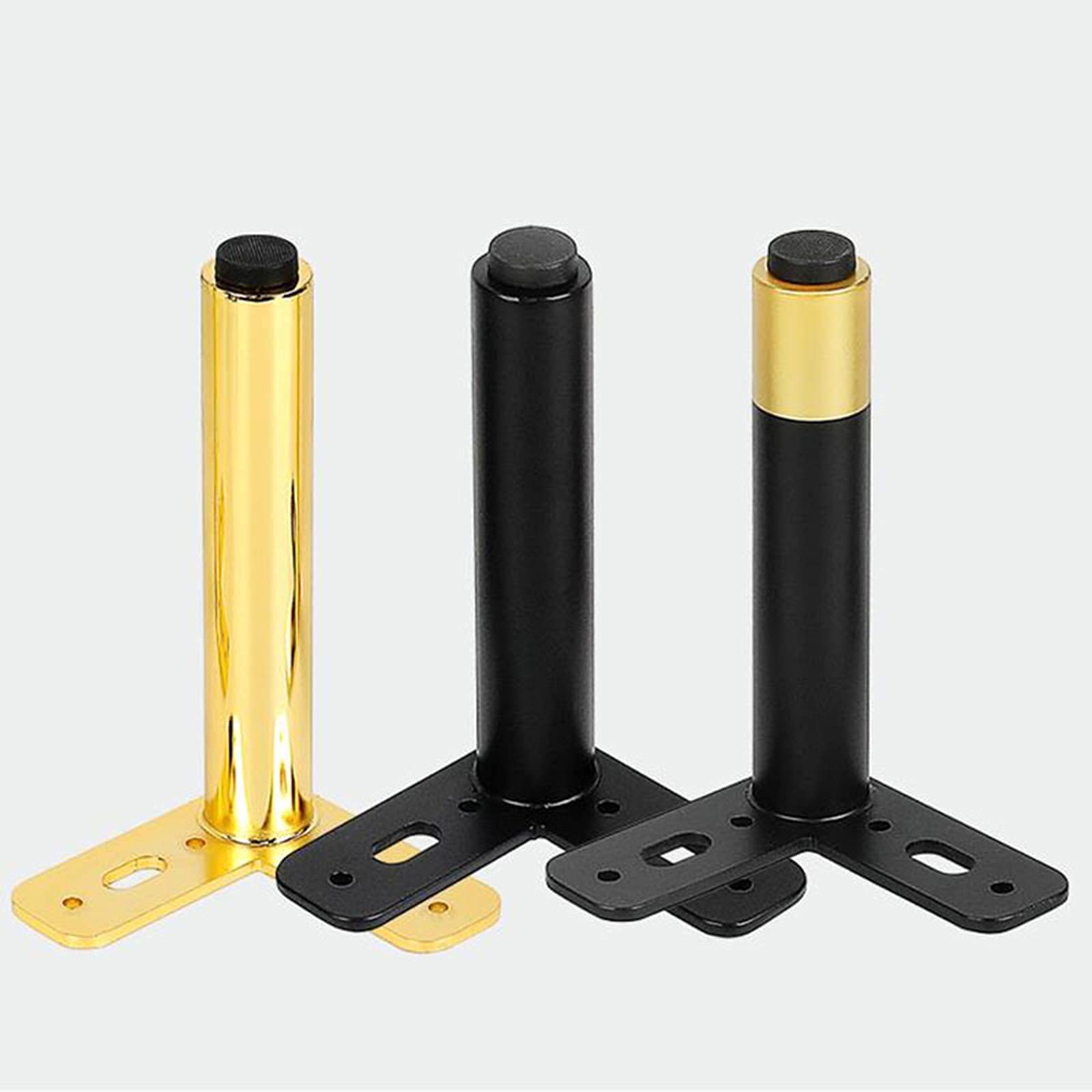 Gambe per mobili in Ferro Dorato,Gambe per Tavolo in Metallo,Piedini per Divano Regolabili,Gambe di Ricambio Fai da Te,Piedini per Mobili a Triangolo, per Mobili TV, Armadietto da Bagno, con