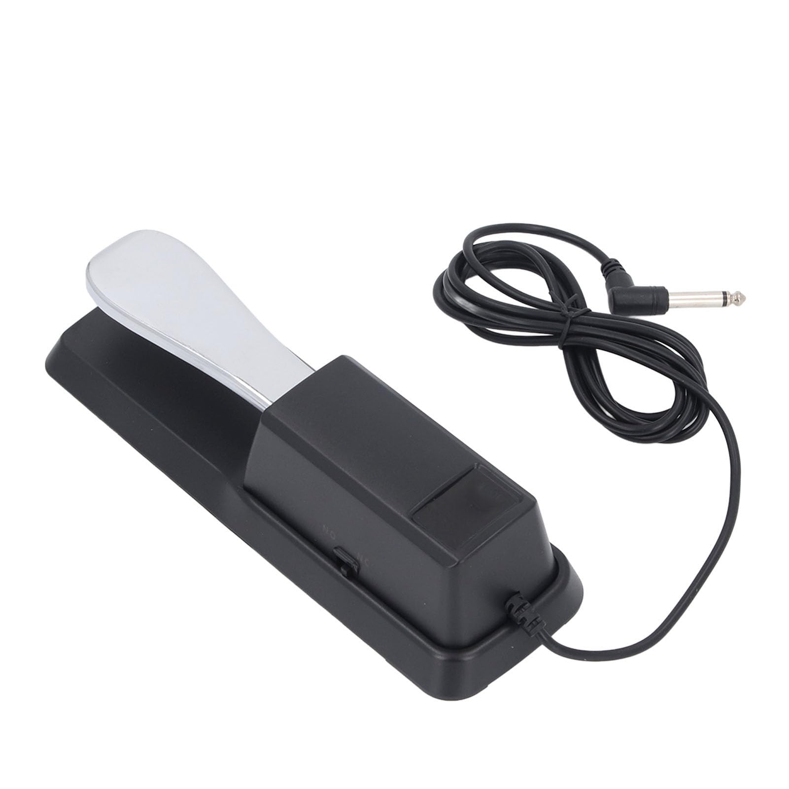 Keyboard Sustain Pedal, Plastic Shell Soft High Toughness Sustain Pedal Cr Plated Metal Replacement for Studio