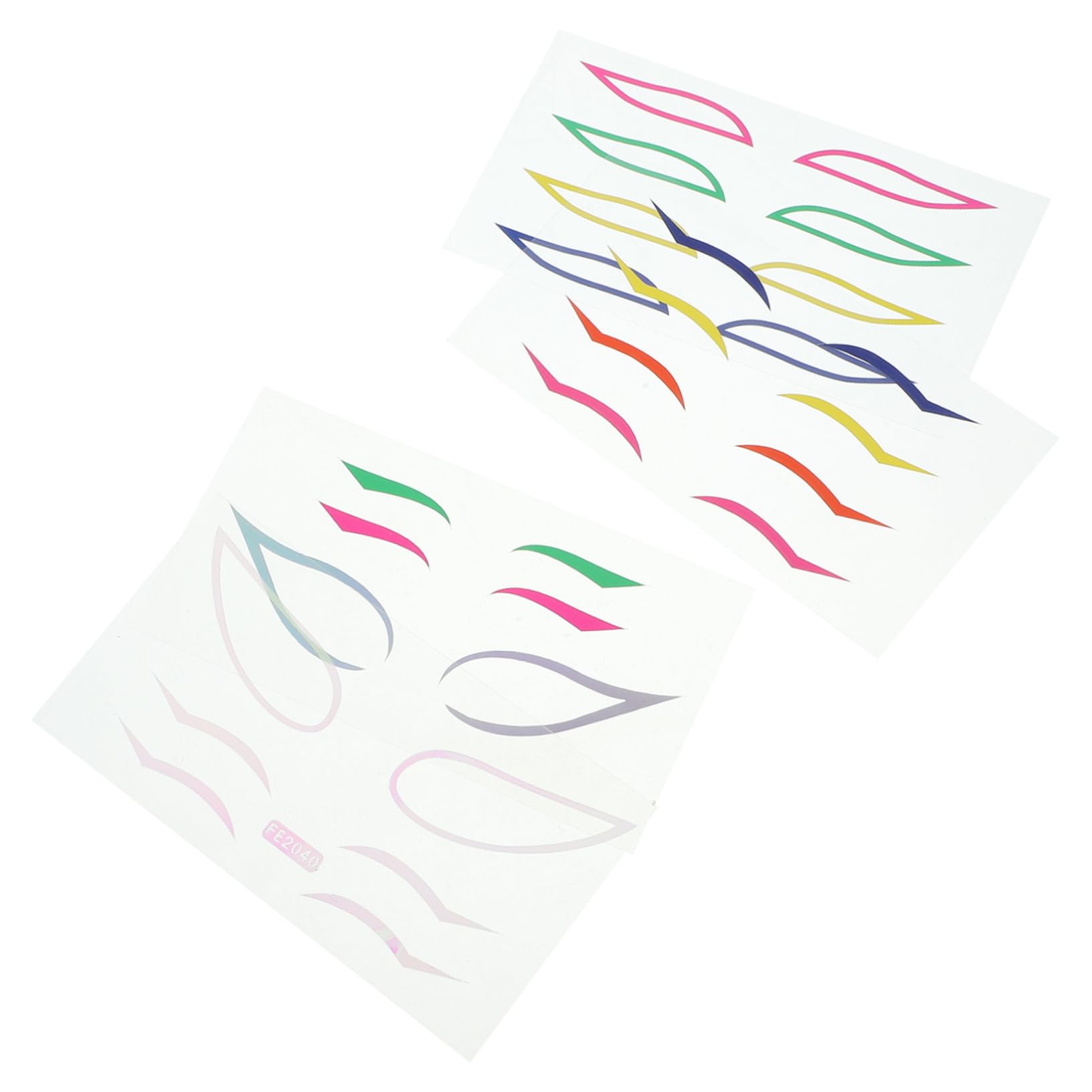 Healeved 16juegos Eyeliner Stickers Impermeables Para Maquillaje De Ojos Adhesivos De Delineador De Ojos Para Fiestas y Viajes Herramienta De Belleza Portátil