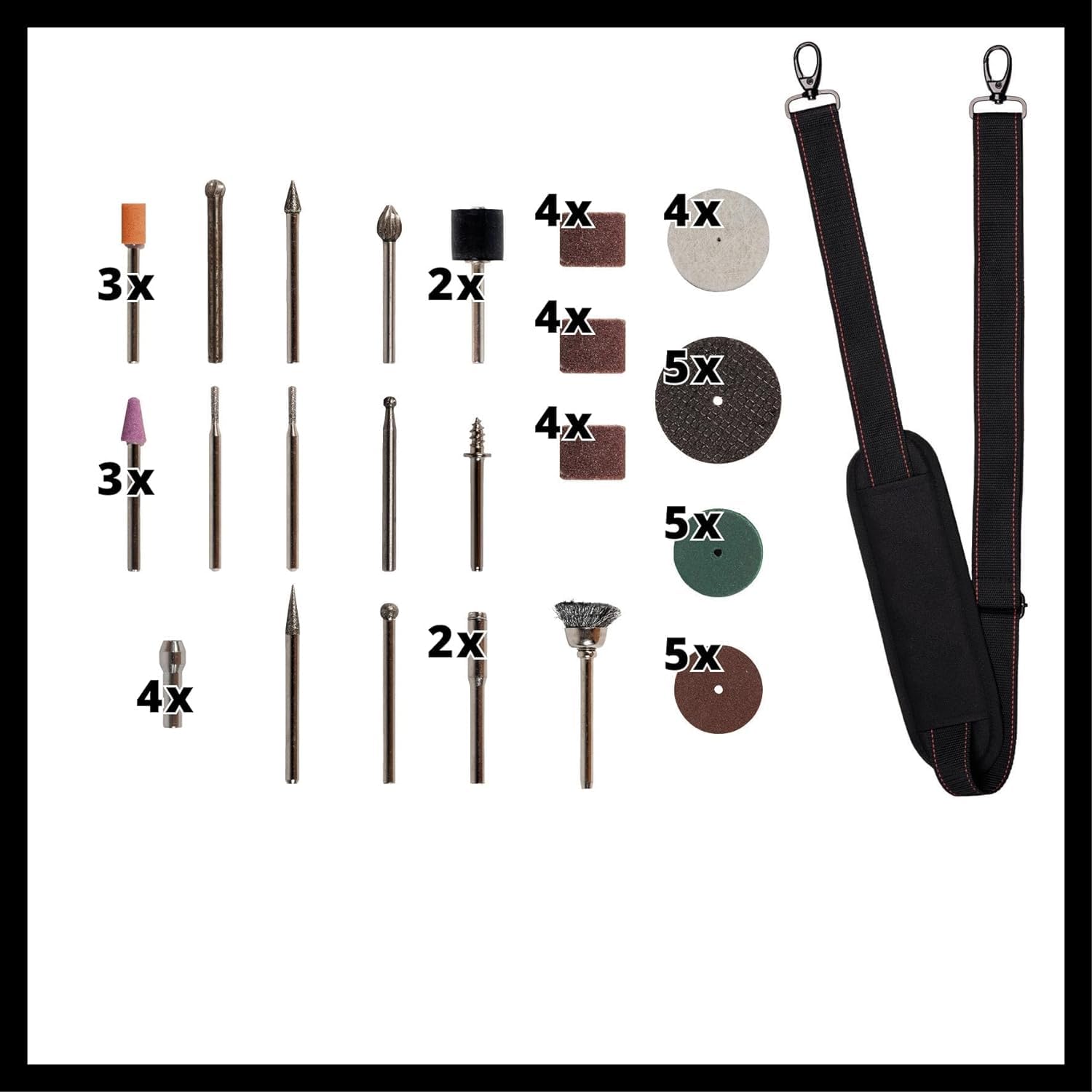 Apparecchio di rettifica/incisione a batteria Einhell TE-MT 18/34 Li Solo Power X-Change (18 V, albero 92 cm con perno per incisione, regolazione giri, incl.set accessori di 55 pz., senza batteria)