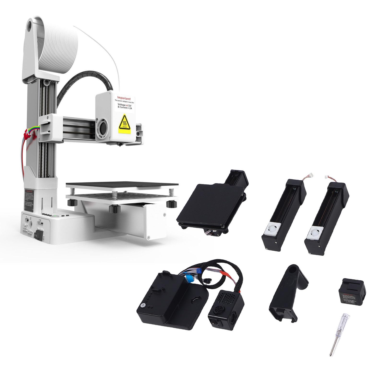 Mini Stampante 3D per Principianti Che Tagliano la velocità di 40 Mm/s Include Filamento e Strumenti PLA (Spina europea)