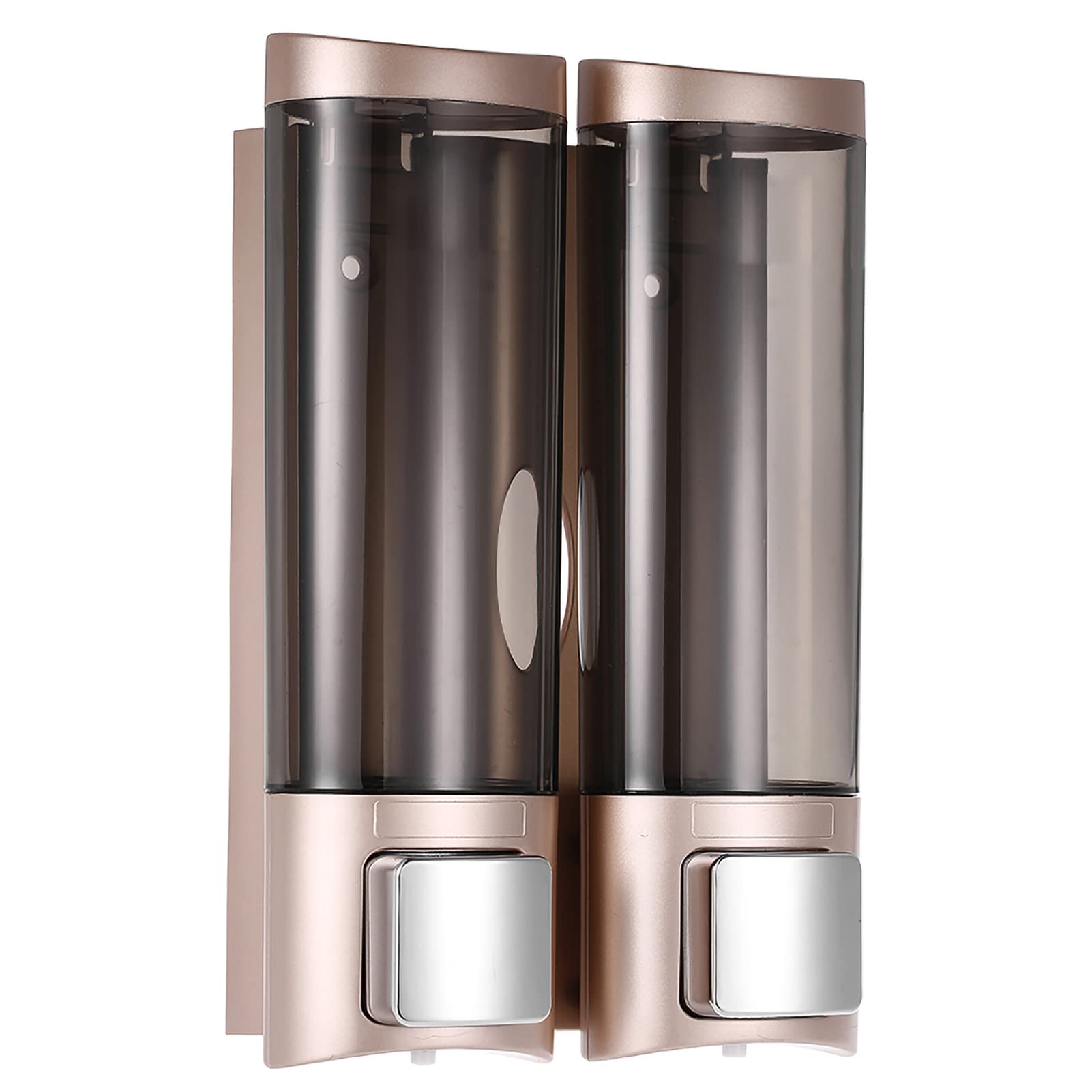 Kavolet Dispenser Sapone Manuale 200mlx2 Parete Manuale Trasparente ABS | Dispenser Sapone Bagno Muro per shampoo e bagnoschiuma,dispenser sapone a parete , antigoccia, per bagno e hotel