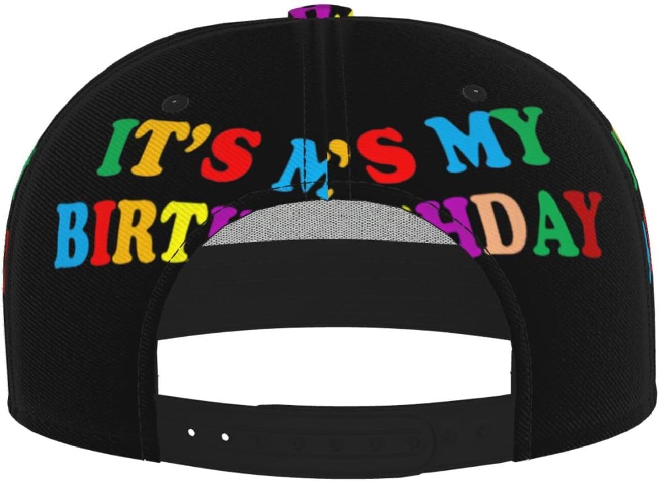 Happy Birthday Snapback Hat for Men and Women, Flat-Brimmed Hat, Adjustable Hip Hop Baseball Cap for Birthday Party - Image 3