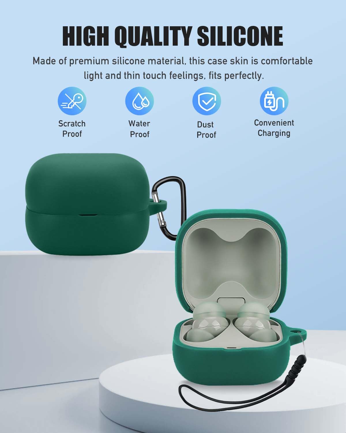 Amazon.com: for Sony LinkBuds Fit Case Cover, Full Protective