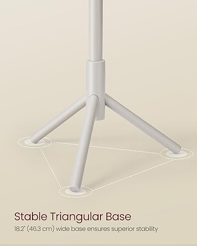 Miniatura 26 de VASAGLE Perchero de madera maciza, perchero en forma de árbol con 8 ganchos, 3 opciones de altura, para ropa, sombreros, bolsos, sala de estar,