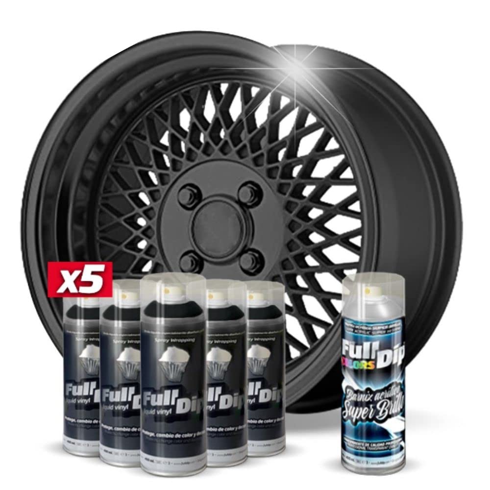 AutoFullCar 5 Pack Full DIP Glossy METALLIC HYPERBLACK