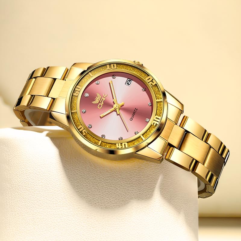 Image of OPK Wacthes for Women Bracelet Dress Easy to Read Stainless Steel Ladies Watches for Female Small Watch Waterproof Luminous Date