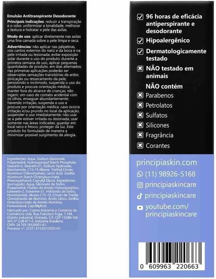 Antitranspirante Desodorante Principia AD-01