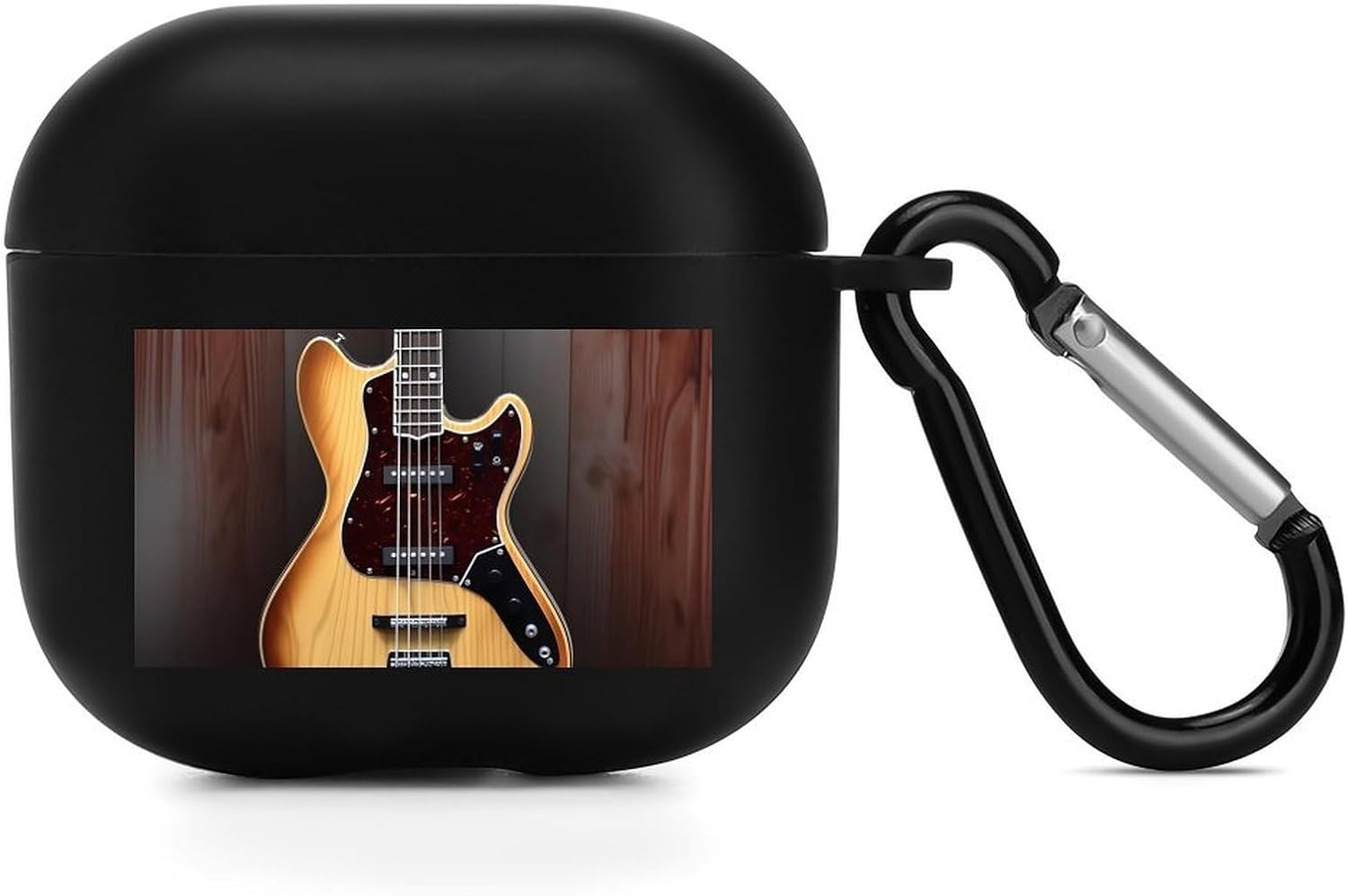 Guitar Musical Instrument for AirPods 4 Case with Keychain Clip
