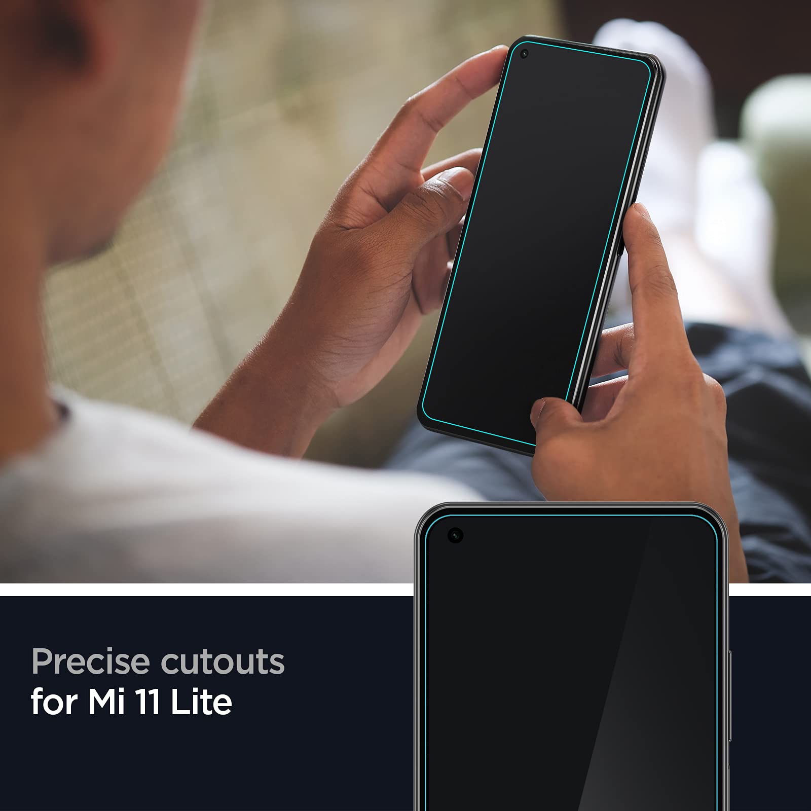 Amazon | Spigen ガラスフィルム Xiaomi Mi 11 lite 5G と Xiaomi Mi
