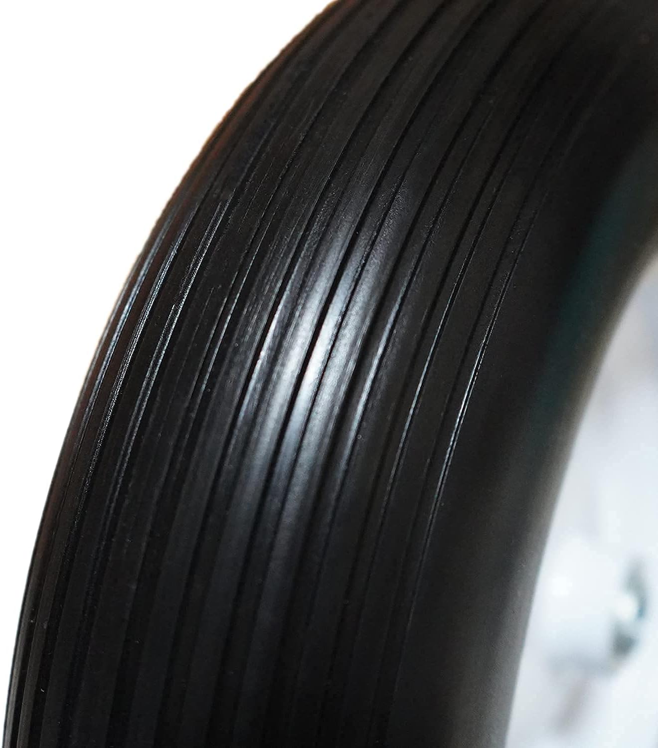 Wheelbarrow Tire 4.80/4.00-8 Flat-Free with 3/4 & 5/8 Wheel Bearing, 3-6" Hub 16" Solid Foamed Wheel Barrel Tires Non-Slip for Yard Cart Garden Wagon (Black)