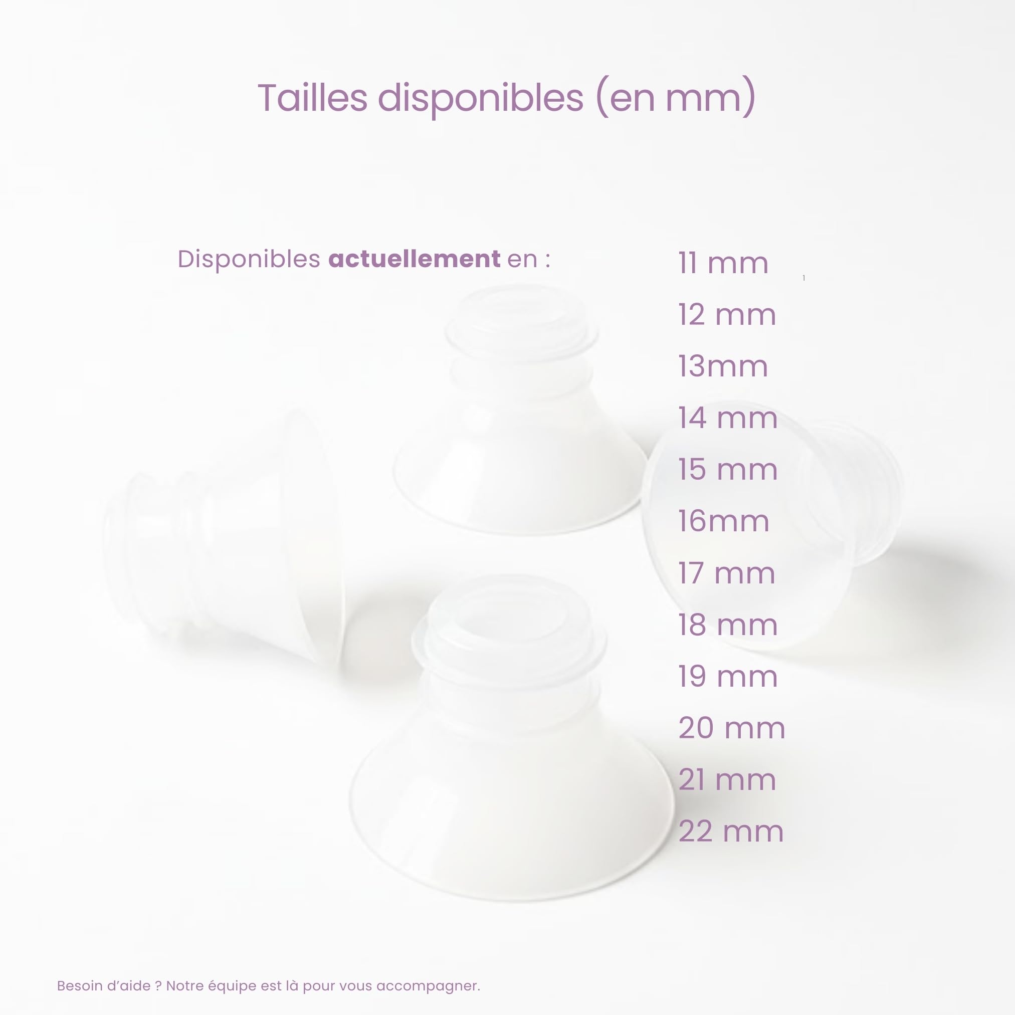 BALULU Inserts pour tire-lait 11-22mm compatibles bride 24mm 27mm Téterelles 13mm