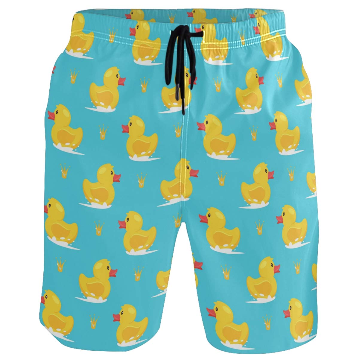 Visesunny Men's Duck Stylish Swim Trunks Quick Dry Beachwear Sports Swim Board Shorts Holiday Party Bathing Suits, Medium