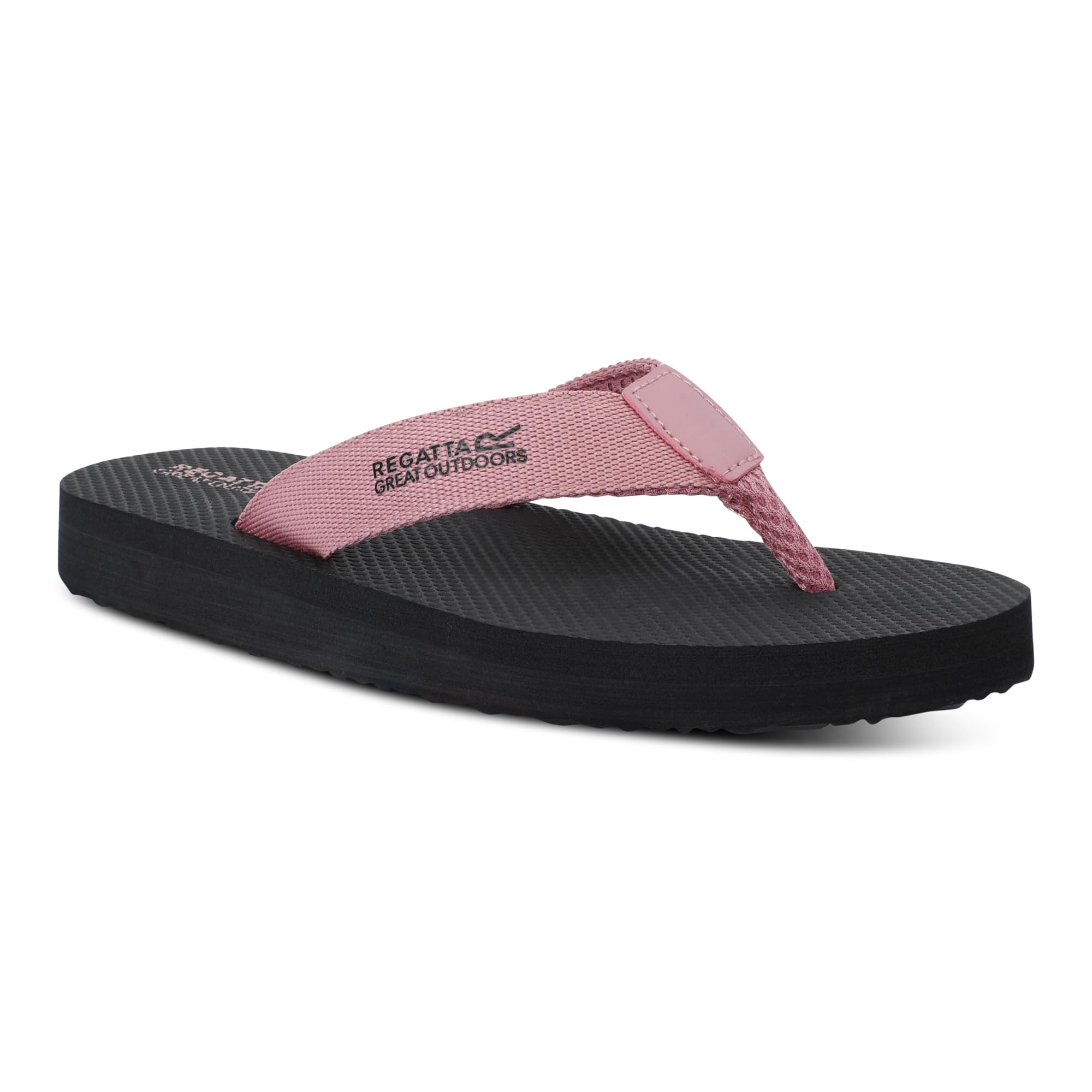 Regatta Women's Catarina Flip Flops Sandals with Underfoot Cushioning Lightweight - Perfect for Outdoors, Walking & Camping Black
