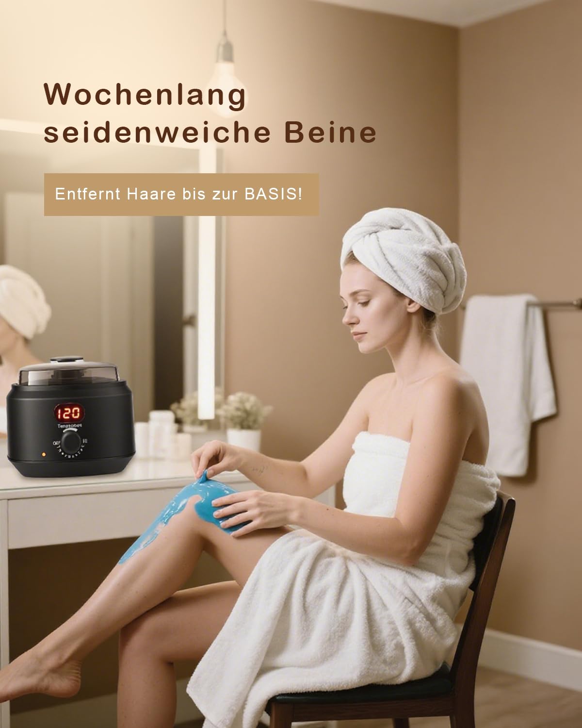 Waxing Set,Wachs Haarentfernung,Digitales Wachswärmer Wax Maschine Enthaarungswachs mit 400g Wax,20 Wachsstäbchen,Silikonschale,Warmwachs haarentfernung zu Hause,Waxing Maschine Set für Ganzkörper