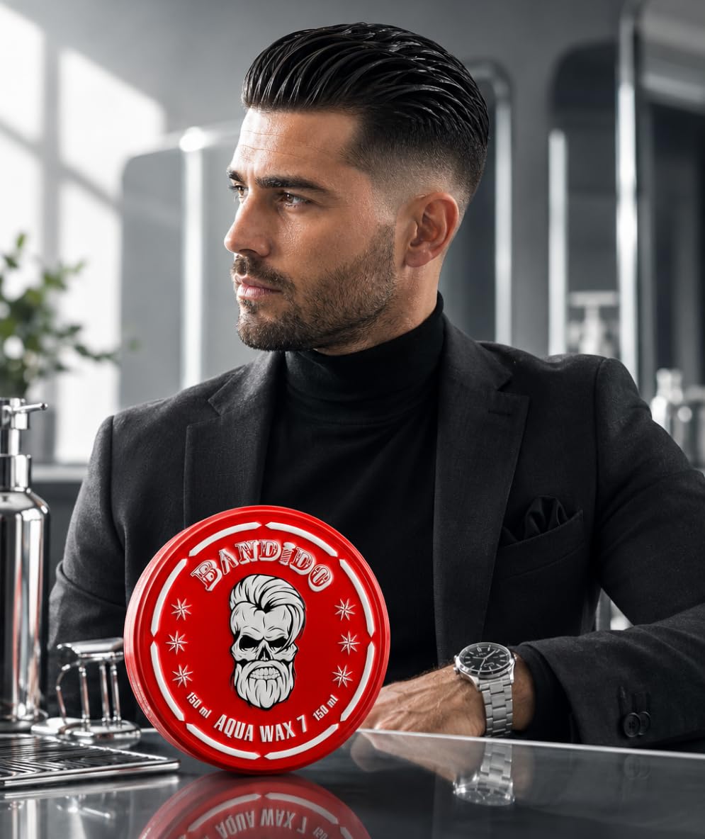 Bandido Aqua Hair Wax N. 7 Red 150 ml | Gel per capelli | Cera per capelli con profumo fruttato e forte tenuta