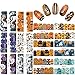 Alexnailart 12 Fogli di adesivi per unghie Halloween Decalcomanie del Unghie Trasferimento di Acqua Accessori per nail art Manicure decorazioni Attrezzo (Halloween1139)