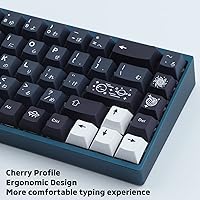 Vista 4 de Hyekit Teclas personalizadas - Tecla PBT, perfil de cereza, tinte submarino, teclas japonesas, 6.25u, 7u, 161 teclas, para teclado mecánico, diseños