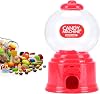 Candy Dispenser, Mini Sweet Machine - Plastic Gumball Vending Machine for Candies or Nuts Less Than 1.5cm in Diameter Red