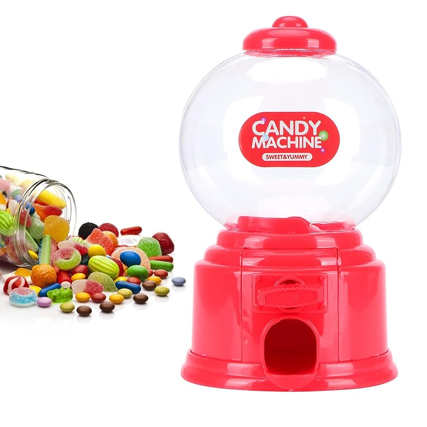 Macchina per Caramelle, Mini Distributore di Gomme da Masticare, Banca di Monete, Vaso Salvaspazio, ABS, per Bambini Ragazzi e Ragazze, Regalo per Compleanni e Feste